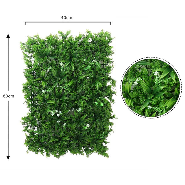 Artificial Faux Grass Panels – UV Stabilized Fake Green Wall Panels (40 x 60cm)