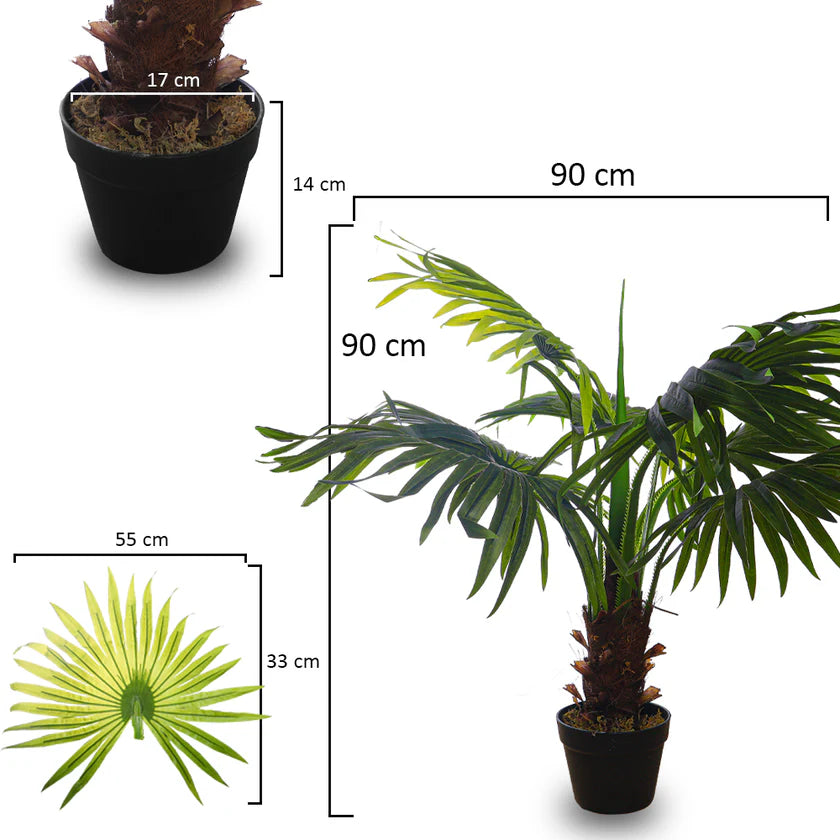 90cm Artificial Palm Plant – Indoor Tropical Décor | RJ Garden Center