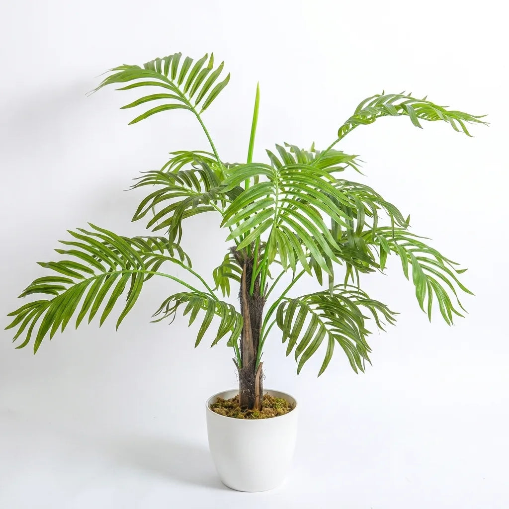 1.1m Decorative Artificial Green Palm Plant | Faux Tropical Indoor Decor