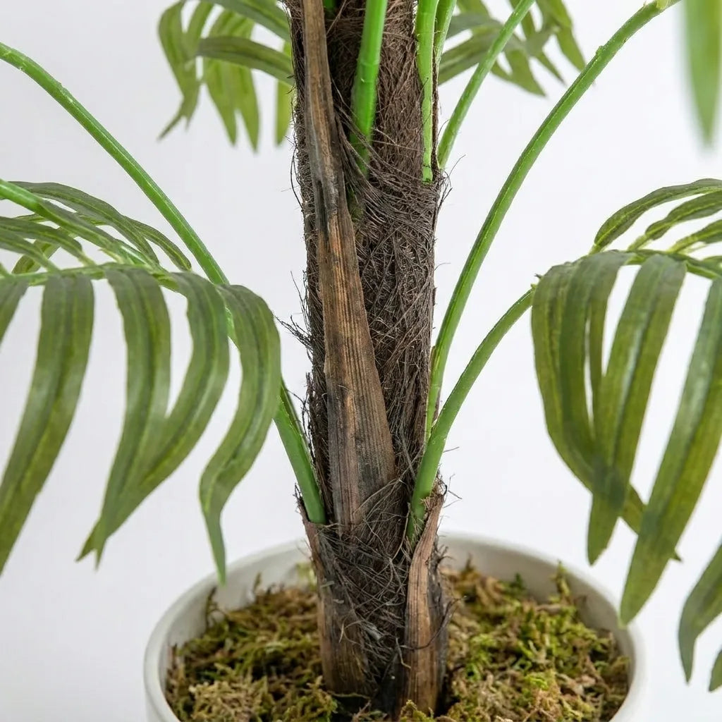 1.1m Decorative Artificial Green Palm Plant | Faux Tropical Indoor Decor