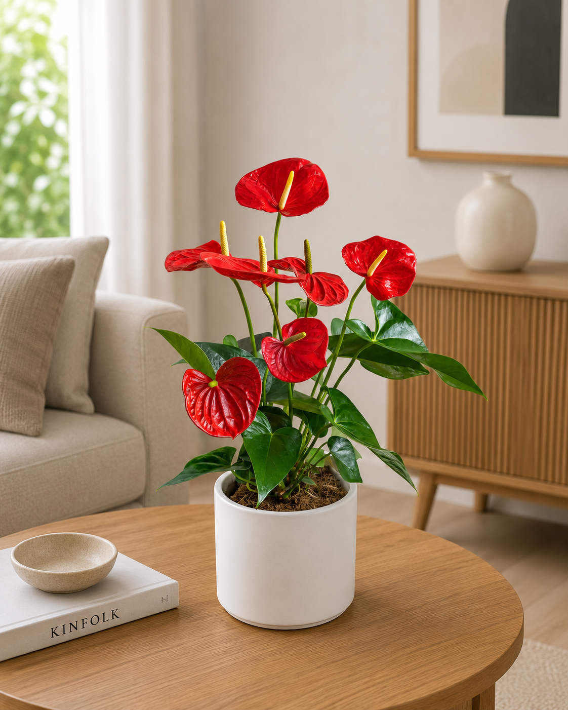 Anthurium Red  ( Flamingo Red Medium ) - Indoor Plant