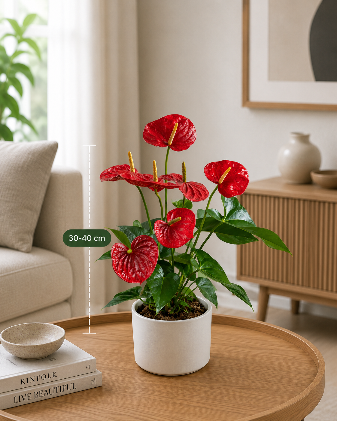 Anthurium Red  ( Flamingo Red Medium ) - Indoor Plant