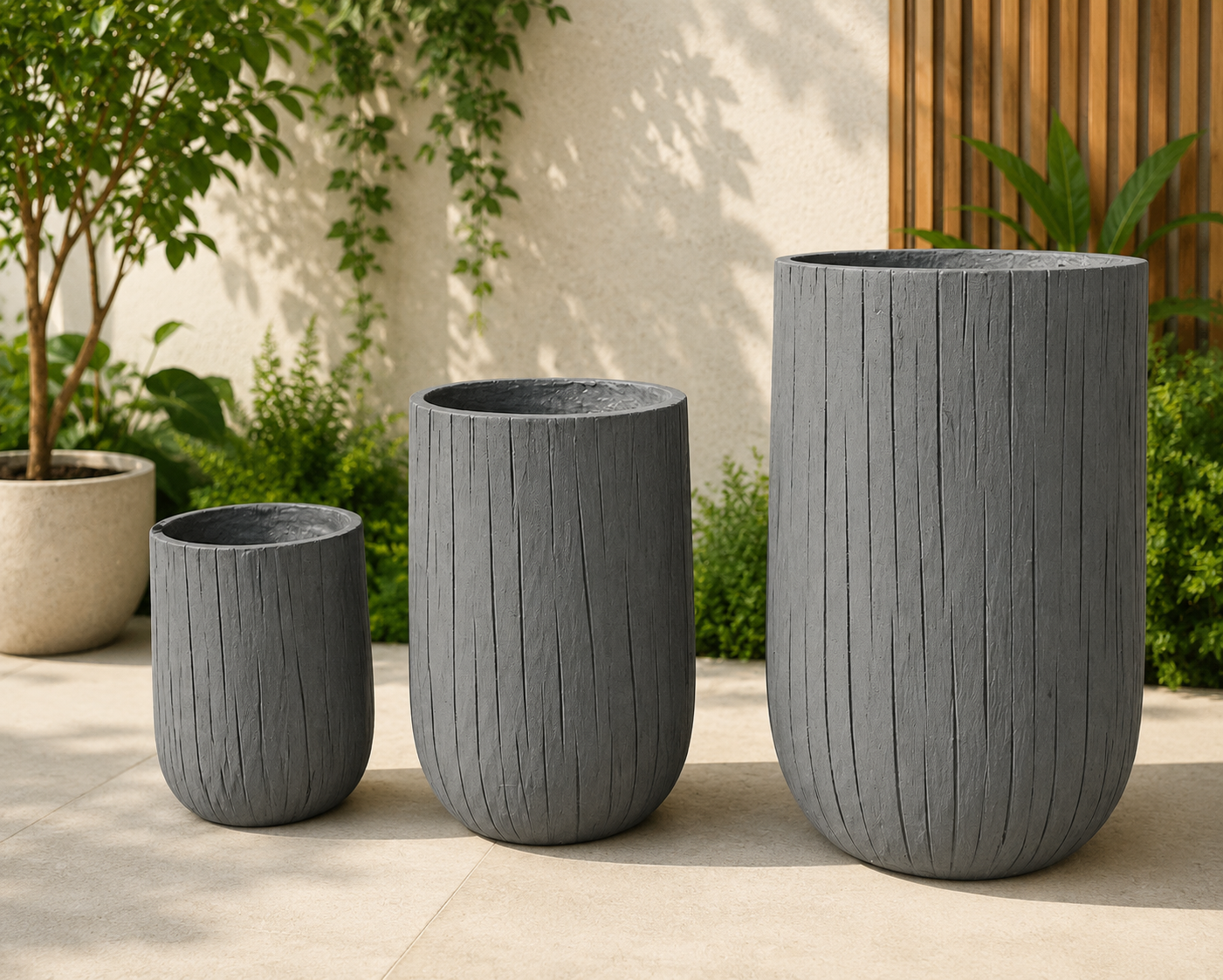 Set of 3 GRC  Planter & Pots