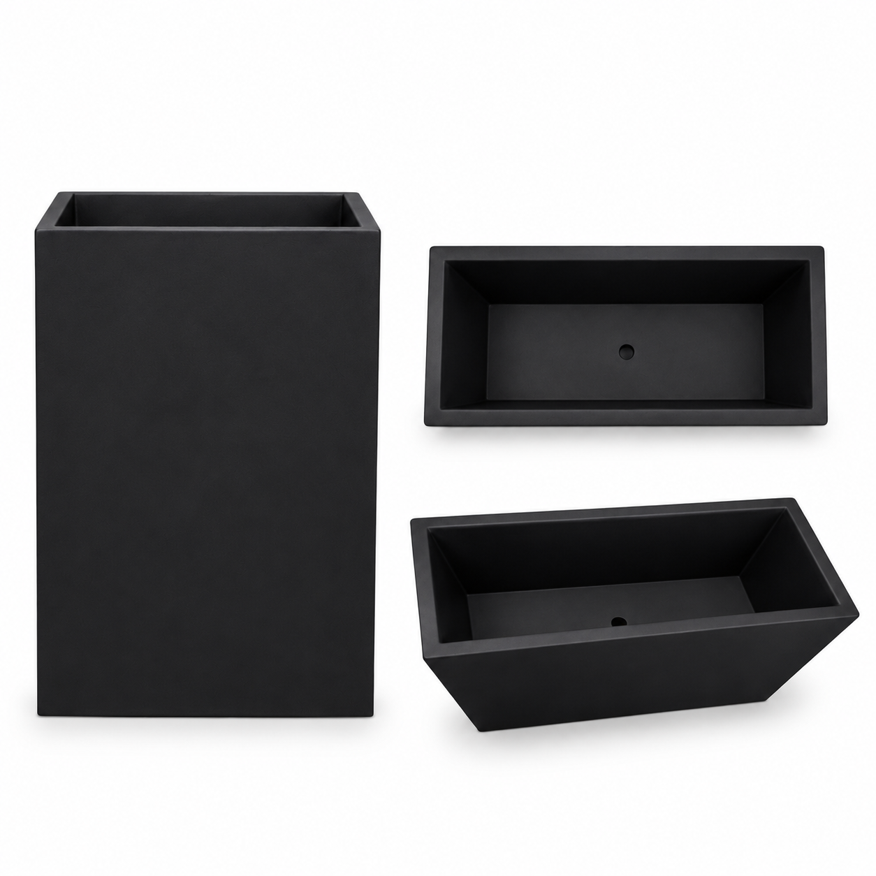 Tall Rectangular Planter Box - GRC Fiber Clay Pots and Planter