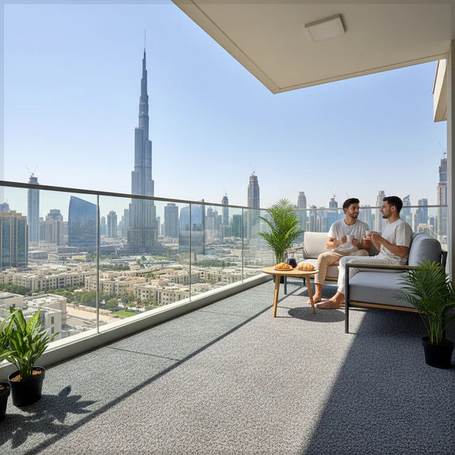 Artificial Grass Carpet – Grey Color | 200cm x 100cm