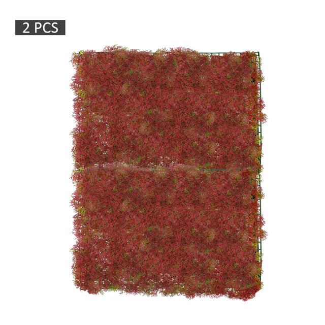 2-Pack Artificial Shrubs Greenery Panels – Faux Green Wall Panels (40x60cm)