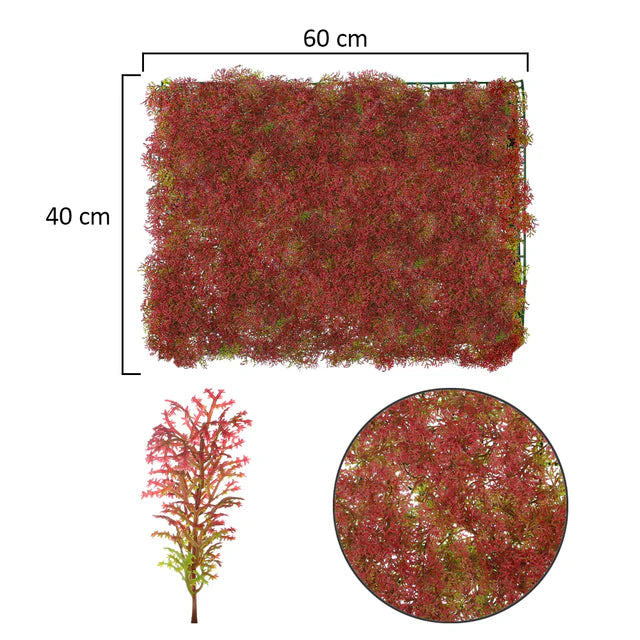 2-Pack Artificial Shrubs Greenery Panels – Faux Green Wall Panels (40x60cm)