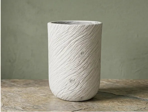 JQ-1846 White GRC Pot | Buy Glass Reinforced Concrete Planter in Dubai UAE