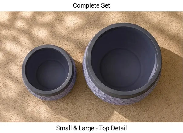 JQ-1741-G Grey GRC Pot | Buy Glass Reinforced Concrete Planter in Dubai UAE