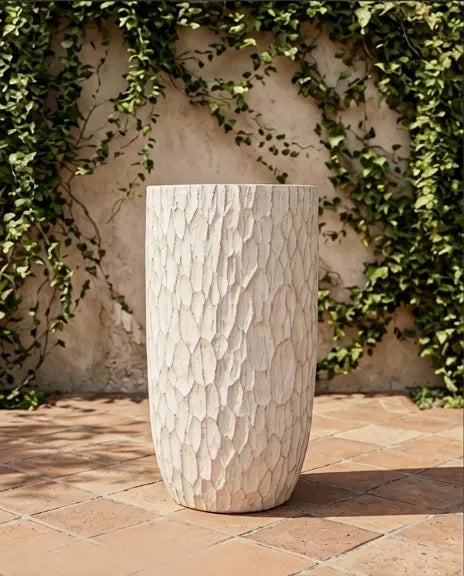 JQ-1522-W GRC Pot White | Buy Glass Reinforced Concrete Planters in Dubai UAE