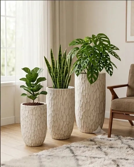 JQ-1522-W GRC Pot White | Buy Glass Reinforced Concrete Planters in Dubai UAE