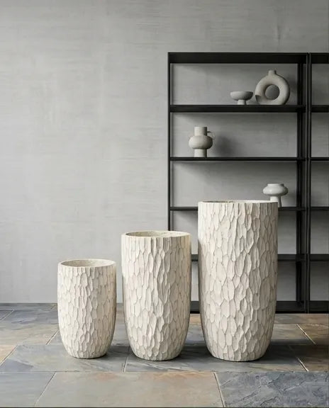 JQ-1522-W GRC Pot White | Buy Glass Reinforced Concrete Planters in Dubai UAE