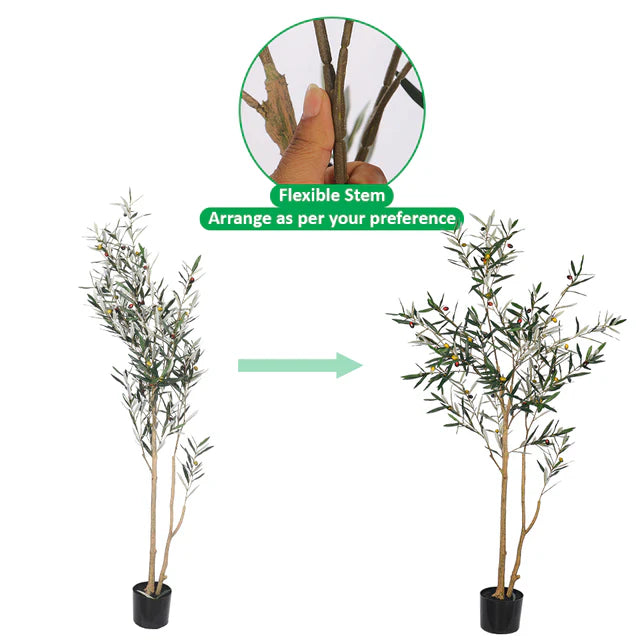 Nearly Natural Olive Plant 180cm Tall (Black Nursery Pot)