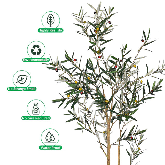 Nearly Natural Olive Plant 180cm Tall (Black Nursery Pot)