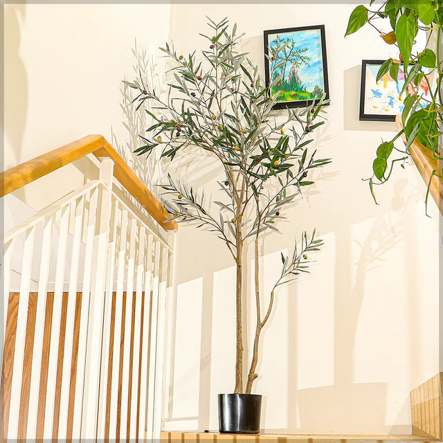 Nearly Natural Olive Plant 180cm Tall (Black Nursery Pot)