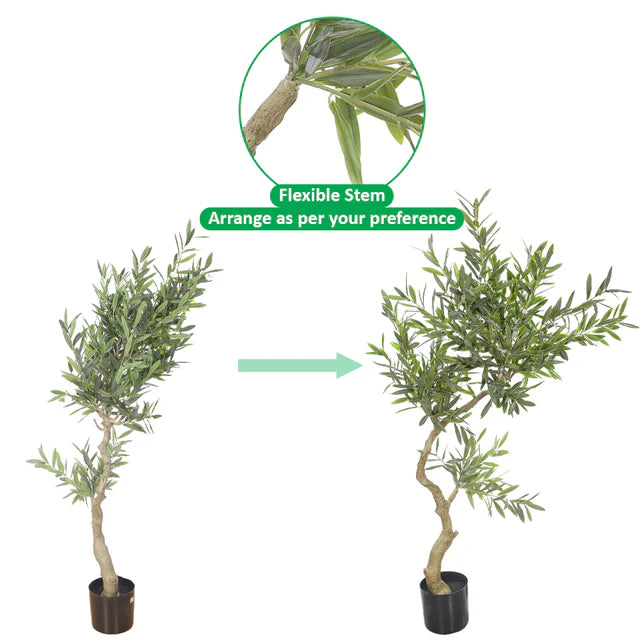 Faux Olive Tree 160cm (Black Nursery Pot)