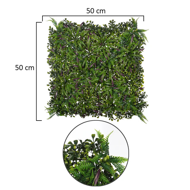 Artificial Foliage Wall Panels – UV Stabilized Faux Green Wall (50x50cm)