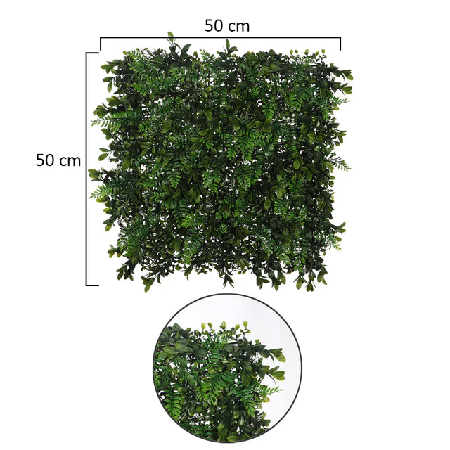 Artificial Fern Leaves Wall Panels – UV Stabilized Faux Green Wall (50x50cm)