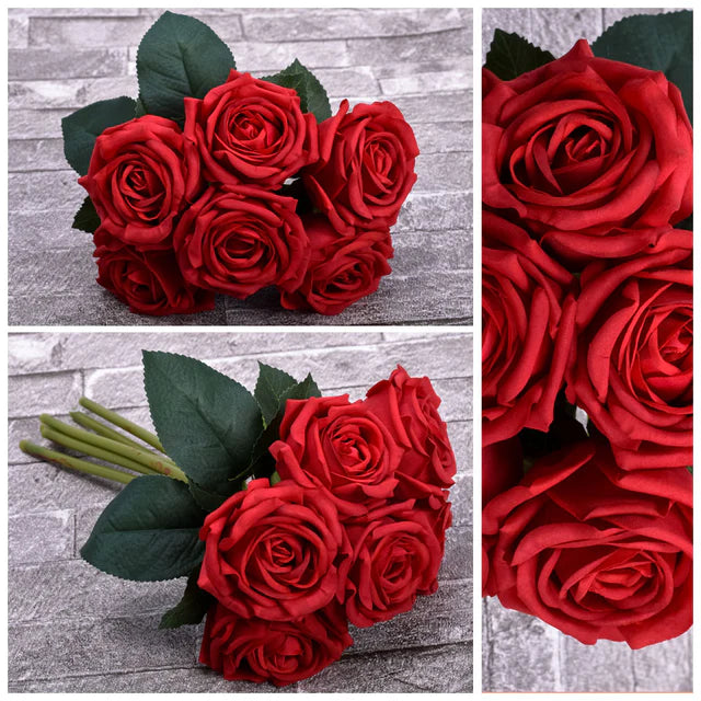 Real Touch Artificial Rose Flowers – Single Bunch (Without Vase) | RJ Garden Center