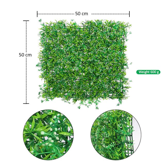 Artificial Babybreath Green Panels – UV Stabilized Faux Floral Wall Panels (50x50cm)
