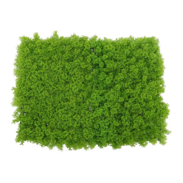 Artificial Shrubs Greenery Panels Yellow Green – UV Stabilized Faux Green Wall (40x60cm)