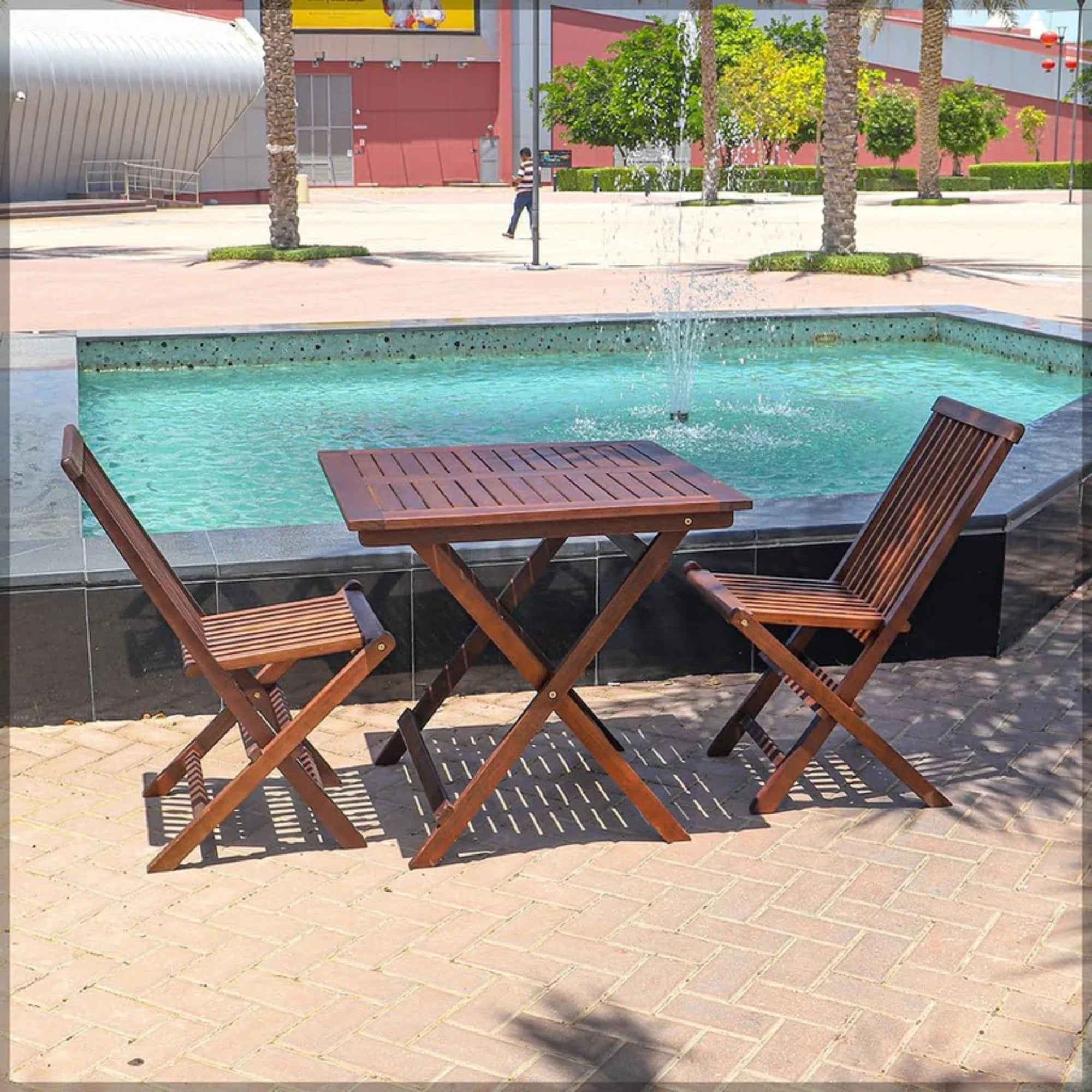Modern Wooden Folding Table — Indoor & Outdoor