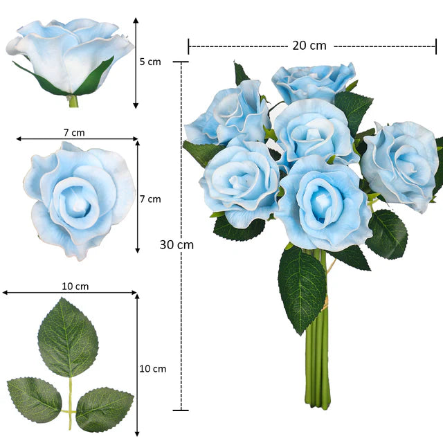Nearly Natural Real Touch Roses – Single Bunch (Without Vase) | RJ Garden Center