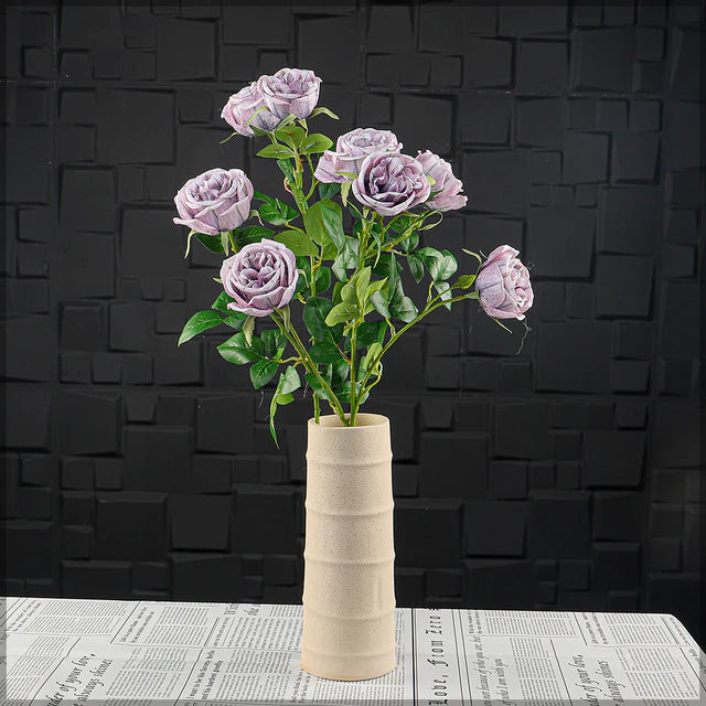 Artificial 4 Heads Rose Flower Single Stem (Without Vase) | RJ Garden Center
