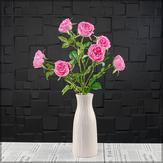 Artificial 4 Heads Rose Flower Single Stem (Without Vase) | RJ Garden Center
